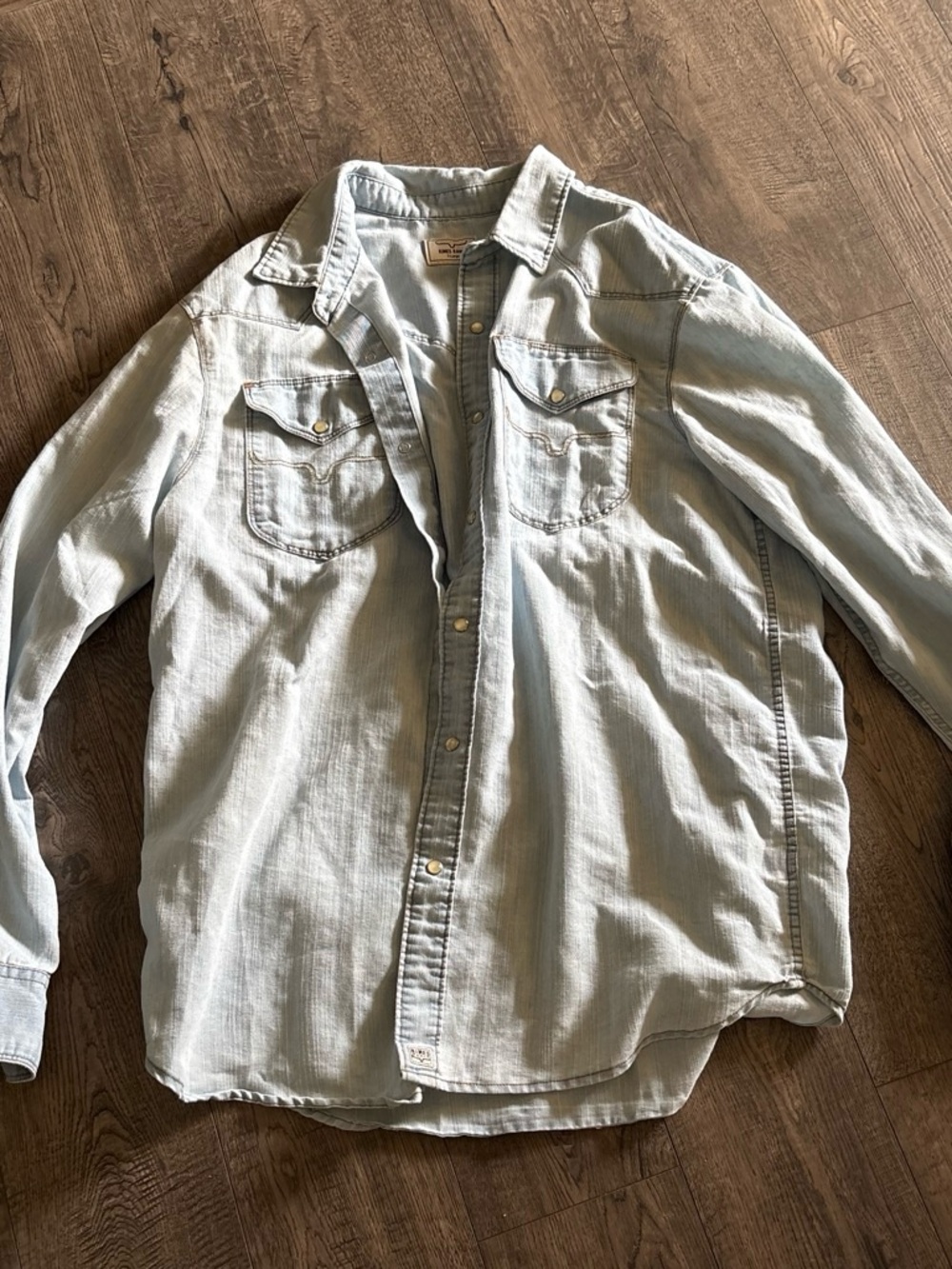 Kimes Ranch Light Blue Denim Button-Down Shirt